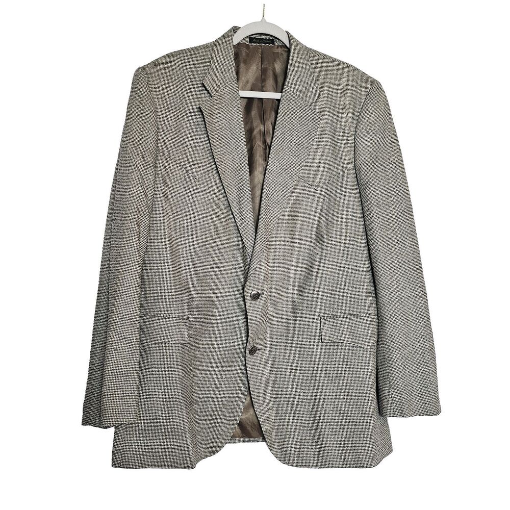 Vintage Circle S Dallas Texas Silk Tweed Western Blazer 44L Business Cowboy